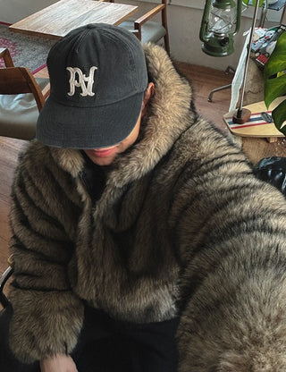 Fox fur hooded jumper (2 colors)