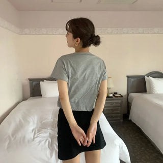 Lettering Cropped T-Shirt