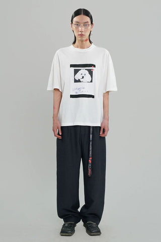 [MASONPRINCE] Graffiti Dog Print Washed Tee