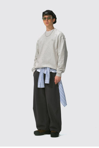 [Monterest] Relaxed Fit Logo Embroidered Sweatshirt