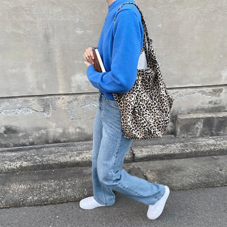 leopard big shoulder bag