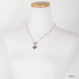 heart stick buckle necklace