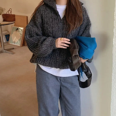 Fisherman knit hoodie