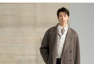 [CULTUM] Wool Blend Double-Breasted Long Coat