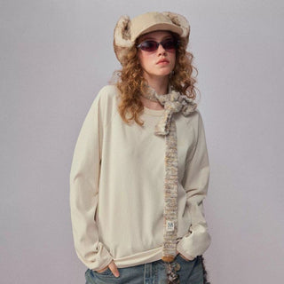 [Monterest] Speckled Yarn Narrow Knit Scarf