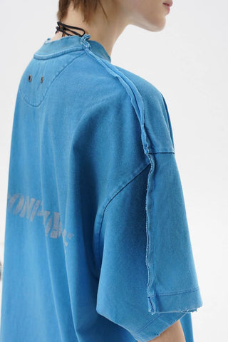 [MASONPRINCE] Graffiti Label Washed Cotton Tee