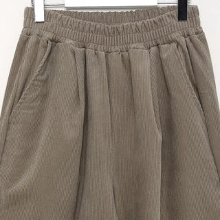 Corduroy Banded Wide Pants