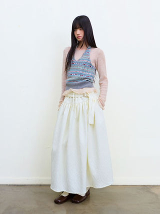 [NeverSeez] Jacquard Voluminous Skirt