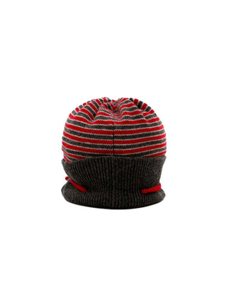 [Moromoro2] Contrast Stripe Knit Bow Baseball  Cap