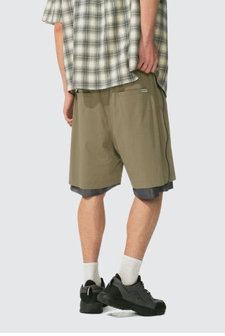 [Monterest] Double Layer Side Zip Outdoor Shorts