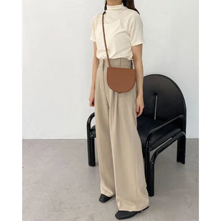 daily soft half neck T