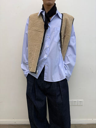 [NeverSeez] Lustrous Cotton Blend Shirt