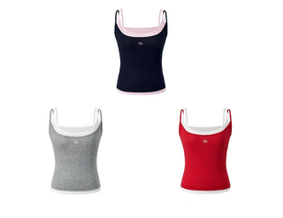 [NOTAWEAR] Faux Two-piece Cami Top