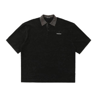 [MASONPRINCE] Check Collar Pique Cotton Polo