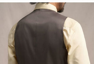 [CULTUM] 1930s Wool Blend Striped V-Neck Vest