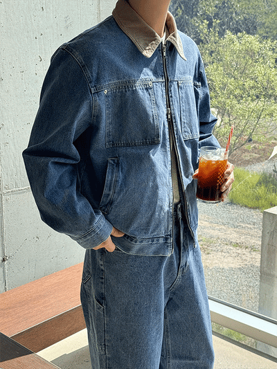 Marron Denim Trucker Jacket