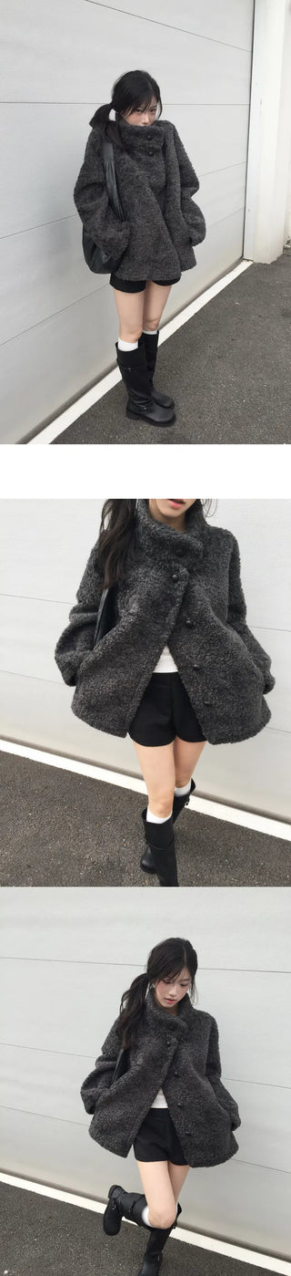 Pinning Poggle Fur Half Coat - 4 colors
