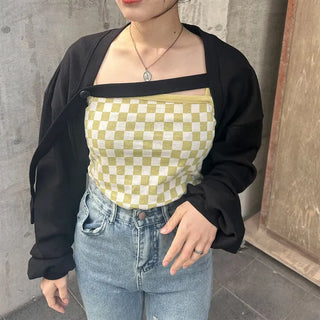 Checked camisole