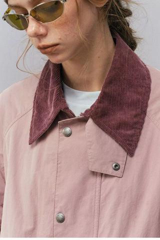 [Monterest] Corduroy Collar Multi-Pocket Field Jacket