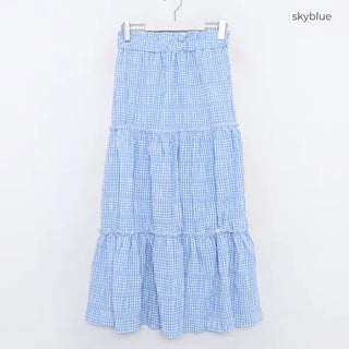 Checked cantan skirt
