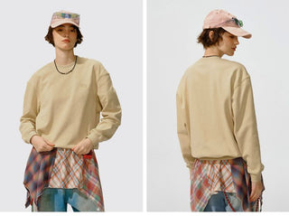 [Monterest] Relaxed Fit Logo Embroidered Sweatshirt