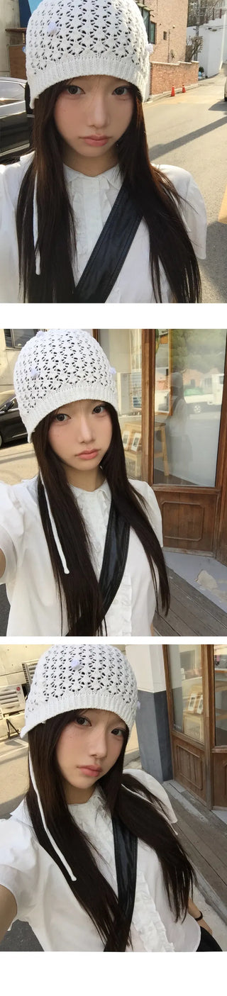 Kyoto frill short-sleeved blouse