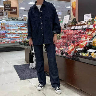 hake black denim shirts