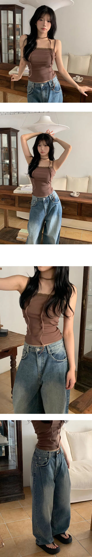 Pure Lace Square Sleeveless - 5 Colors
