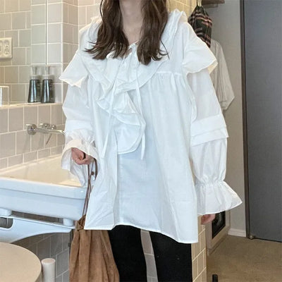 Frilled blouse