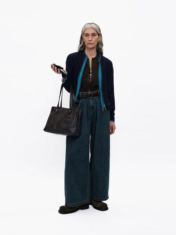 [MASONPRINCE] Faux Two-piece Round Neck Cardigan