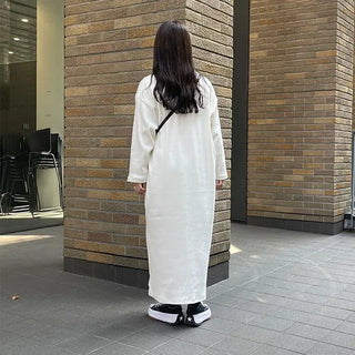 Simple ribbed long dress