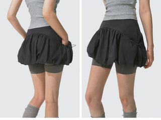 [Monterest] Reflective Print Bubble Sports Skirt