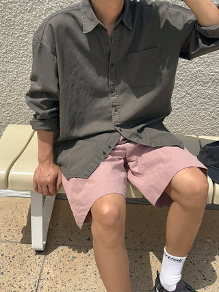 Haze Aging Fade Washed Shirt
