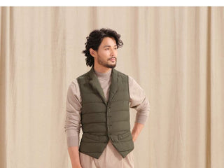 [CULTUM] Tailored Down Vest with Notch Lapel