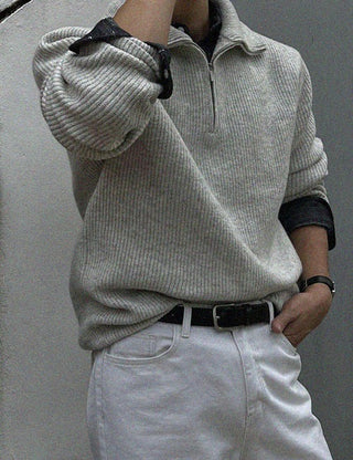 City half-zip knit (span fabric)