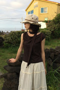 [Scarf Set] Striped Sleeveless Top
