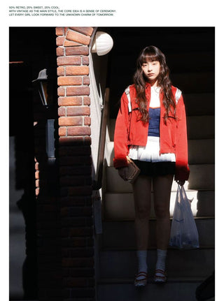 [Moromoro2] Washed Cotton Cropped Jacket