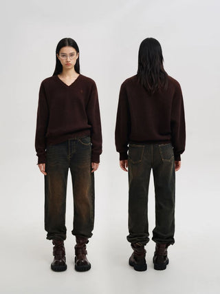 [MASONPRINCE] Overdyed Fitted Straight-Leg Jeans
