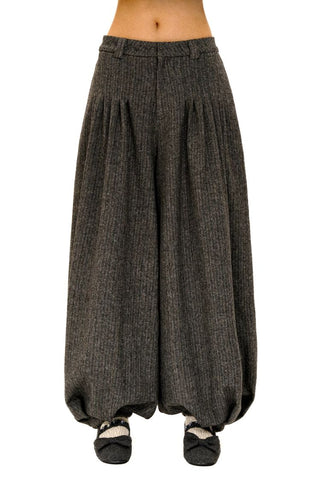[Moromoro2] Wool Pleated Tapered Wide Pants