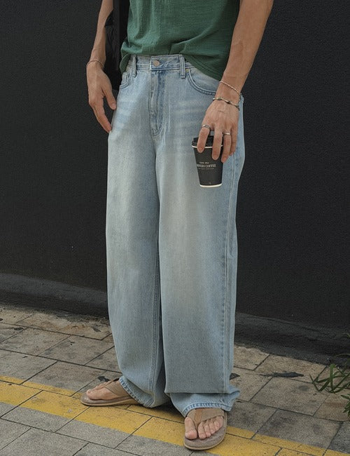 Brewer Ice Wide Denim Pants (XS~L)