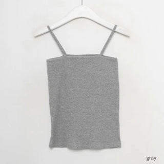 Ribbed square camisole
