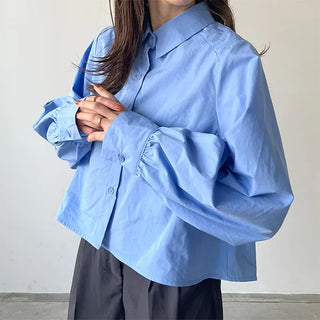 Back pleated blouse