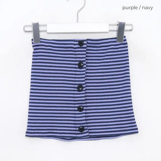 Button-up striped bustier