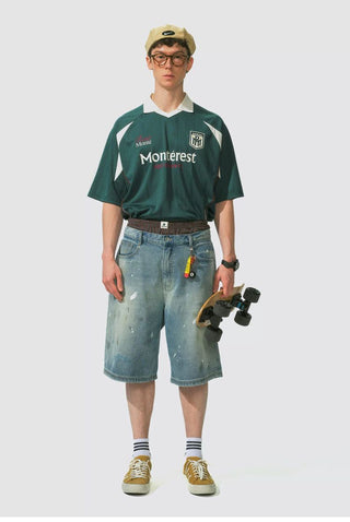 [Monterest] Outdoor Sports Print Polo Jersey Tee