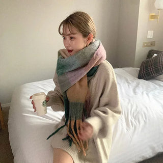 Colorful checkered scarf