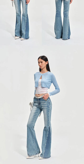 [NOTAWEAR] Washed Slim Flare Jeans