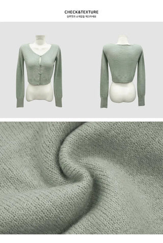 Yuzu 4-button cherry blossom cardigan - 4 colors