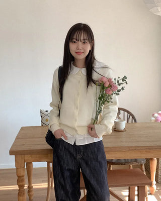 Ribbon collar blouse