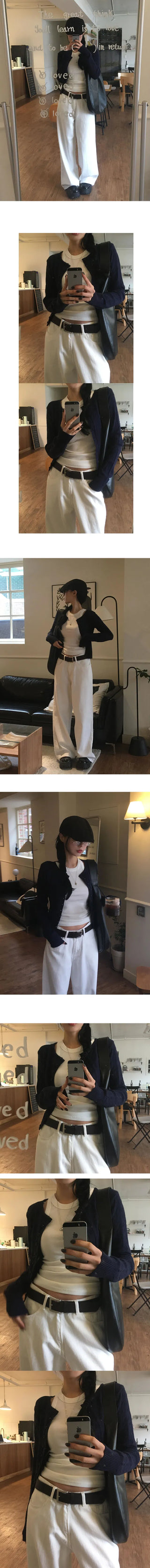 Yomul Pants 3-Button Adjustable Semi-Wide Pants - 2 Colors