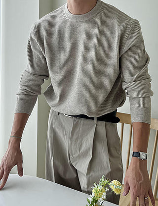 Ribbed soft-touch round knit (span fabric)